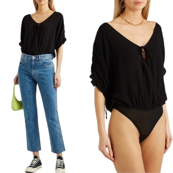 FREE PEOPLE Cleo bodysuit in black NWT - Picture 4 of 6